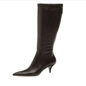 Via Spiga Knee High Boot Sz 10 Black Leather